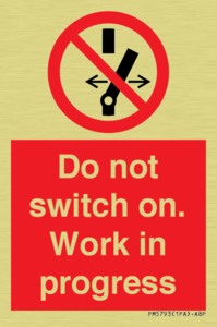 Do not switch on. Work in progress